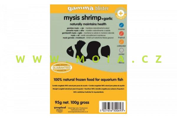 Mysis zmrazený s česnekem 100 g – Gamma Mysis Shrimp + Garlic Blister