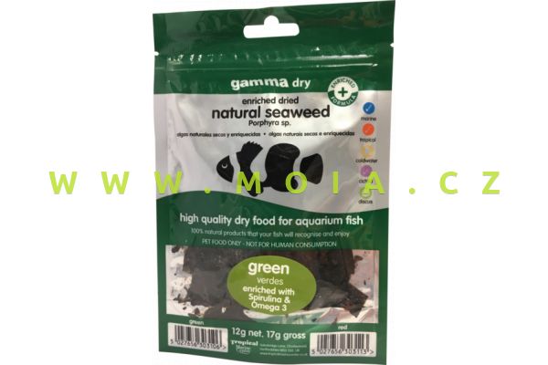 Krmení TMC Dried Natural Green Seaweed obohacené Spirulinou a Omega3, 12 g  


