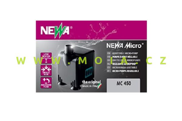 Čerpadlo MC450 NEWA MICRO-JET, 170–450l/h – 0,70m – 6 W

