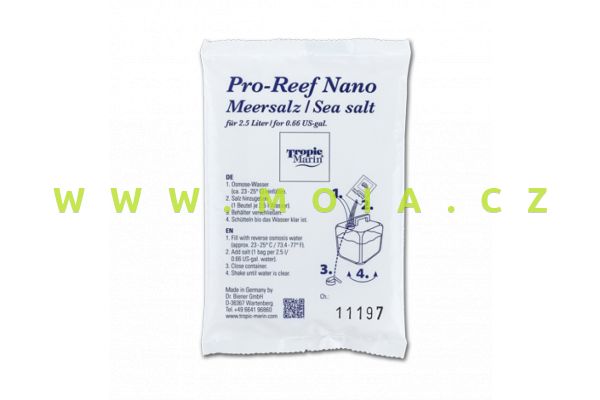 Mořská sůl Tropic Marin® PRO-REEF Sea Salt pro NANO akvária,  90 g – 2,5 l


