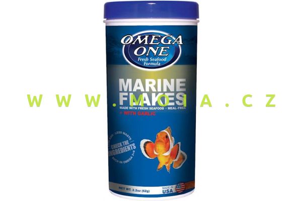 Omega One Garlic marine flakes 62 g, vločkové krmivo s česnekem 