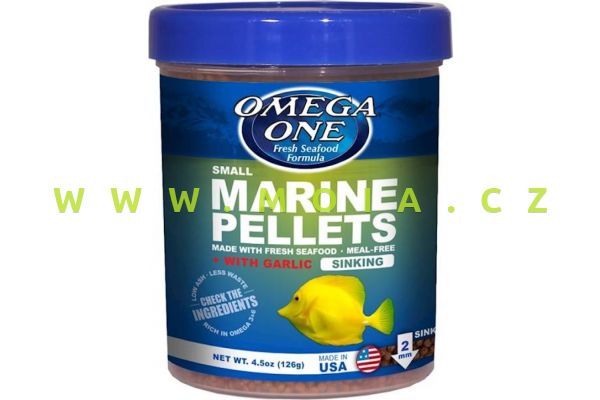 Omega One Garlic Marine pellets 2 mm, 126 g sinking – krmivo s česnekem