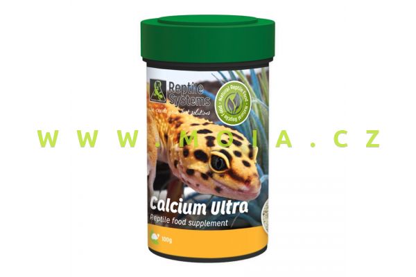 Calcium Ultra 100 g – ultrajemný prášek vápníku a hořčíku pro plazy, obojživelníky
