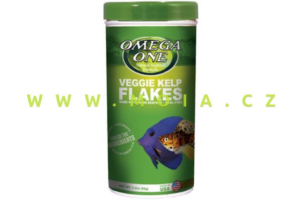 Omega One Super kelp flakes 62 g, vločkové krmivo s chaluhami 